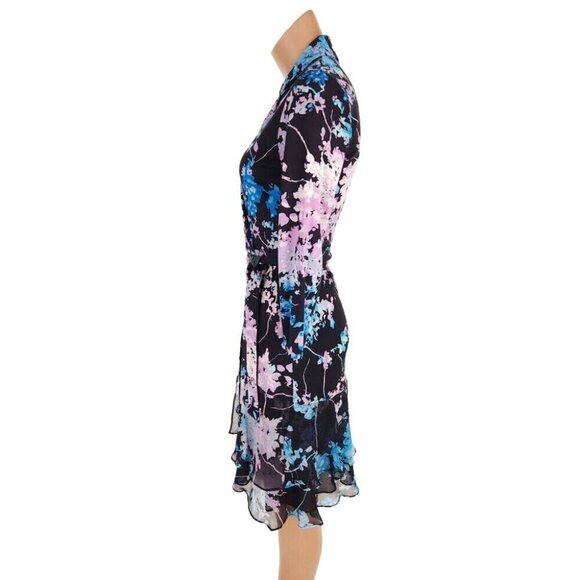 Diane von Furstenberg Cathy Floral Daze Silk Wrap Dress Size 4 S DVF - Picture 6 of 14